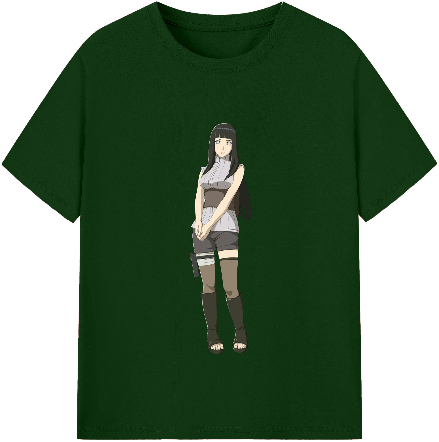 （画像用） NARUTO -ナルト- 日向ヒナタ Hyūga Hinata 綿100％半袖Tシャツ（フロントプリント）